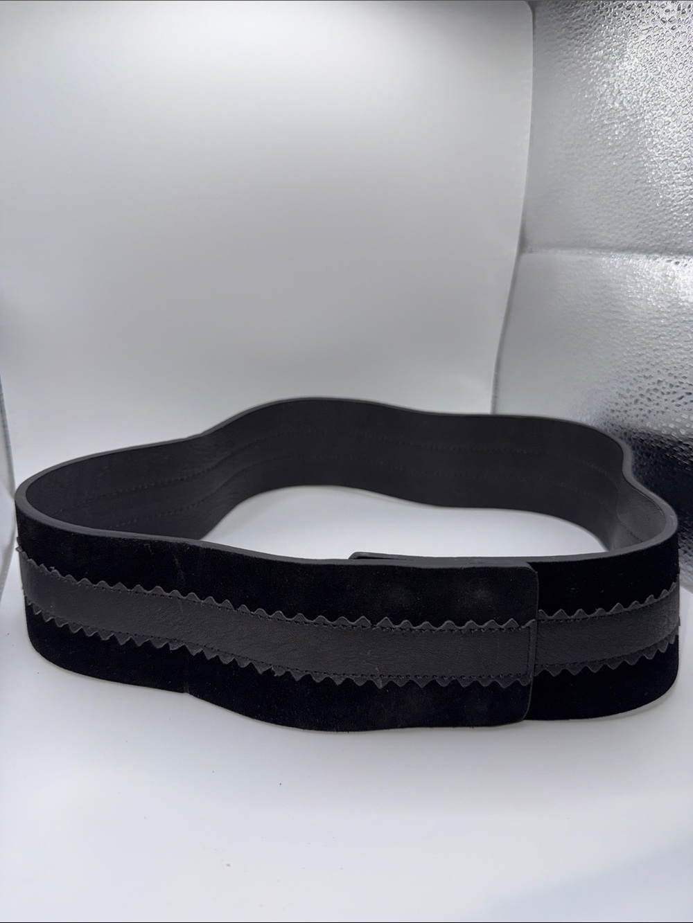Donna Karan Black Waist Belt : Leather & Suede